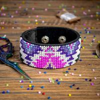 Набір для вишивання бісером на штучній шкірі