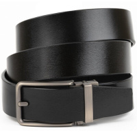 Ремінь чоловічий зі стильною пряжкою 720268 Чорний