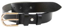 Жіночий шкіряний ремінь Skipper, чорний 3 см