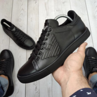 Кроссовки кожаные мужские Emporio ARMANI EA7! Мужские брендовые кроссовки!