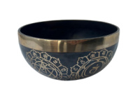 Тибетська чаша з гравіюванням Ом, 7 чакр, Аштамангала 17 см