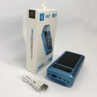 Портативний зарядний пристрій на 20000mAh, Power Bank на сонячній батареї, для планшета. Колір: чорний