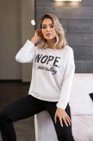 Жіночий спортивний костюм двонитка «Foll» | Норма і батал Чорний, 46-48