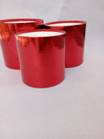 Подарочные коробки без крышки / набор 3 шт / красный глянец