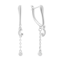 Серебряные серьги CatalogSilver с фианитами (2143697)