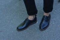 Туфли натуральная кожа черные без каблука