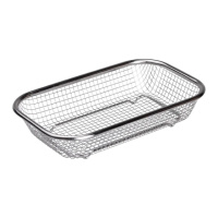 Сито-корзина для мытья овощей и фруктов 24х15х5 см дуршлаг из нержавеющей стали HP-19-23-S