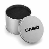 Коробочка металева кругла Casio Silver (1000-0409) для зберігання годинників сріблястого кольору