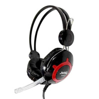 Наушники накладные Jedel JD-868 игровые Jack 3.5 black red