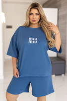 Літній спортивний костюм оверсайз  «People» | Норма і батал Джинс, 46-48