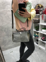 Графіт — клатч з натуральної замші на одне відділення на блискавці (2042-1)