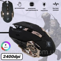 Игровая мышка с подсветкой Gaming Mouse X6 / Мышка для ноутбука / Проводная MX-799 компьютерная мышь