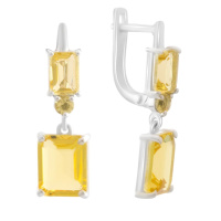 Серебряные серьги CatalogSilver с цитрином nano 7.808ct (2190097)