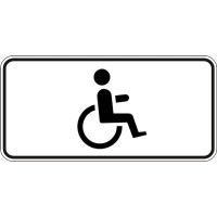 Дорожный знак 7.17 - Лица с инвалидностью. Таблички к знакам. ДСТУ 4100:2002-2014.