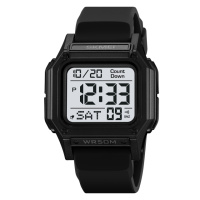 Чоловічий спортивний годинник Skmei 2537BKWT Black-White з електронним циферблатом та водозахистом 5 ATM