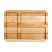 Дошка для подачі дерев'яна 35×25 см прямокутна на 3 секції