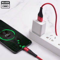 Кабель USB-microUSB «Hoco COOL DATA CABLE» X38 1м 2.4А шнур микро usb, юсб кабель для зарядки телефона (ST)