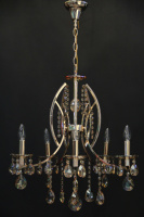 Хрустальная люстра SVLIGHT пятирожковая 41910/5 золото+шампань