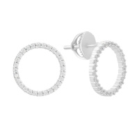 Серебряные серьги CatalogSilver с фианитами (2190677)