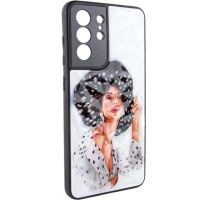 TPU+PC чохол Prisma Ladies для Samsung Galaxy S22 Ultra, Girl in a hat - купити в SmartEra.ua