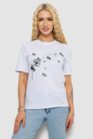 Футболка жіноча з принтом, колір білий, 241R1828