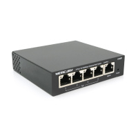 Коммутатор POE 48V Mercury S105P 4 портов POE  + 1 порт Ethernet (Uplink ) 10/100 Мбит/сек, БП в комплекте, BOX Q200 (258*196*66) 0,57 кг (100*98*25)