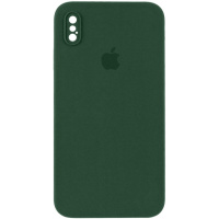 Чохол Silicone Case Square Full Camera Protective (AA) для Apple iPhone XS (5.8«), Зелений / Cyprus Green - купити в SmartEra.ua