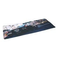 Коврик 300*800 тканевой Police с боковой прошивкой, толщина 3 мм, Black, Пакет