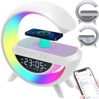 Смарт-лампа G-Smart G-11 RGB 4в1 • Настільна лампа-нічник G-Smart G-11 з Bluetooth-колонкою, будильником і бездротовою зарядкою 15 Вт