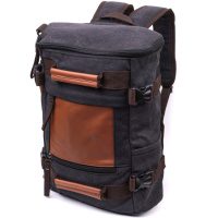 Текстильний великий дорожній рюкзак трансформер Vintage sale_15074 Чорний