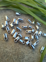 Зажим на леску. размер 3.2 мм. Цвет сталь. Упаковка 10 шт.