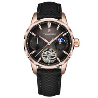 Чоловічий годинник Pagani Design PD-YS021 Black-Gold з сапфіровим склом та механікою з автопідзаводом