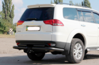 Задняя защита AK003-Special Black (2 шт., нержавейка) для Mitsubishi Pajero Sport 2008-2015 гг