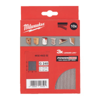Сітка шліфувальна PG Mesh HL MILWAUKEE, 115х107мм, зерно 240, (10шт)