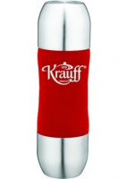 Термос вакуумный с двойной крышкой-чашкой KRAUFF 750 мл. красный