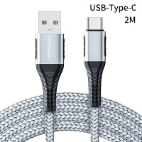 Кабель Konfulon DC34C, Type-C, 2m, 60W, Gray