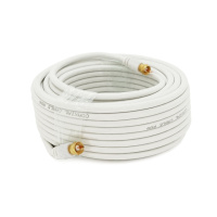 Патчкорд коаксіальний RG6 TV-50WH, gold connector RG59, 15m