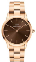 Часы Daniel Wellington DW00100461 Iconic Link Amber 36 RG Brown