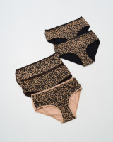 Батальні трусики жіночі - леопардовий мікс 2XL, 3XL, 4XL     5 шт.