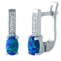 Серебряные серьги CatalogSilver с опалом 0.439ct (1922446)
