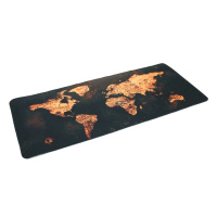 Коврик 300*700 тканевой Карта мира с боковой прошивкой, толщина 2 мм, цвет Brown-orange, Пакет