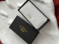 Гаманець Coach великий напис білий