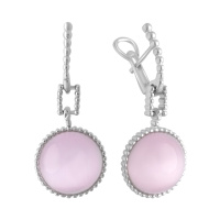 Серебряные серьги CatalogSilver с кошачьим глазом (2108016)