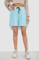 Шорти жіночі однотонні, колір блакитний, 238R57907