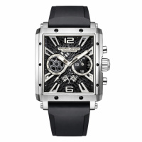 Чоловічий годинник Pagani Design PD-1725 Silver-Black з сапфіровим склом та механізмом SEIKO VK64