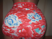 Трусики жіночі Timanni бамбук коралові у великих квітах розміри 52-56