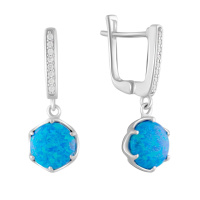 Серебряные серьги CatalogSilver с опалом 2.412ct (2028659)
