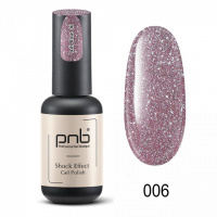 Гель-лак светоотражающий PNB Shock Effect №006 Ash Rose, 8 мл