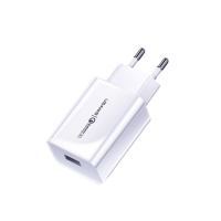 Зарядний пристрій USAMS US-CC083 T22 Single USB QC3.0 Travel Charger (EU), Білий - купити в SmartEra.ua