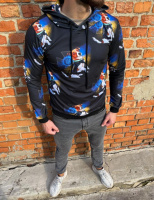 Чорний чоловічий худі з принтом пес Патрон